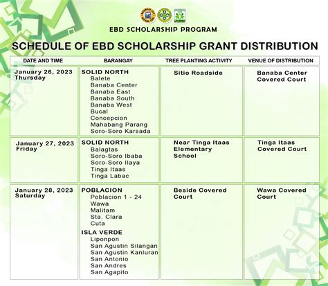 EBD SCHOLARSHIP PROGRAM was live .